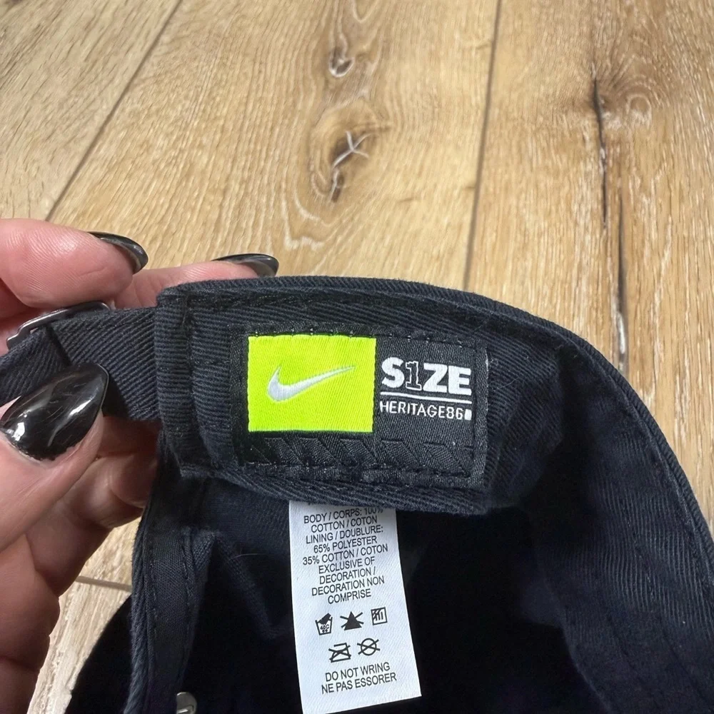 Nike Black Adjustable Hat Embroidered